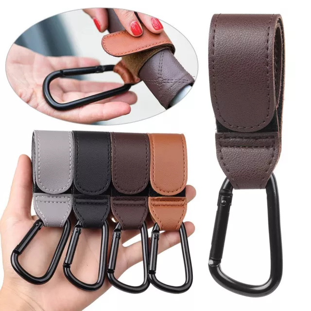 Rotatable PU Leather Hanging Hook Stroller Hook Pram Hook Stroller Accessories