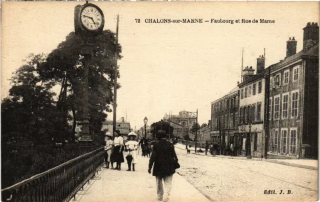 CPA CHALONS-sur-MARNE Faubourg et Rue de MARNE (491072)