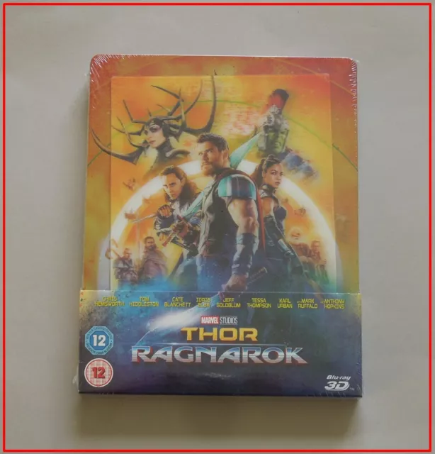 Thor Ragnarok - Uk Lenticular 3D + 2D Blu-Ray Steelbook * New & Sealed - Marvel