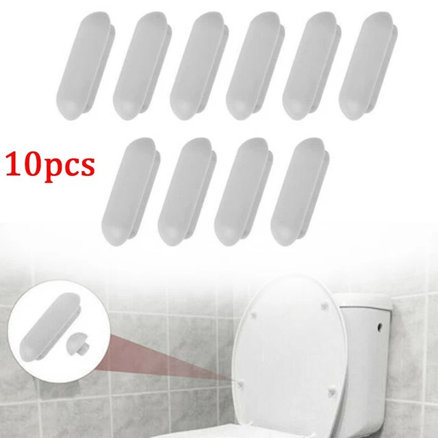 JianLing WC-Sitz Stoßfänger – 8 Stück, Selbstklebend, Für Rechteckige Toilettensitze (ABS & TPU)