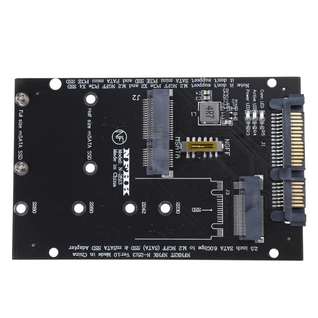 mSATA / M2 SSD to  Converter Adapter Combo Card for .2 2.5 inch for PC Lapt