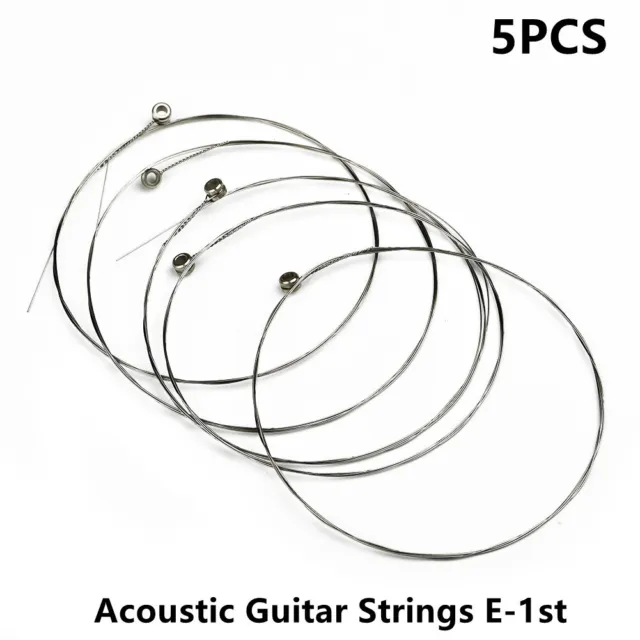 5x einzelne Gitarrensaiten Akustikgitarren Top 1st E Plain Steel-Gauge 0,012 AU