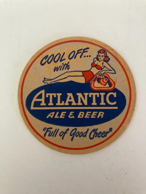 4" Round Atlantic Ale & Beer Coaster Atlanta Georgia