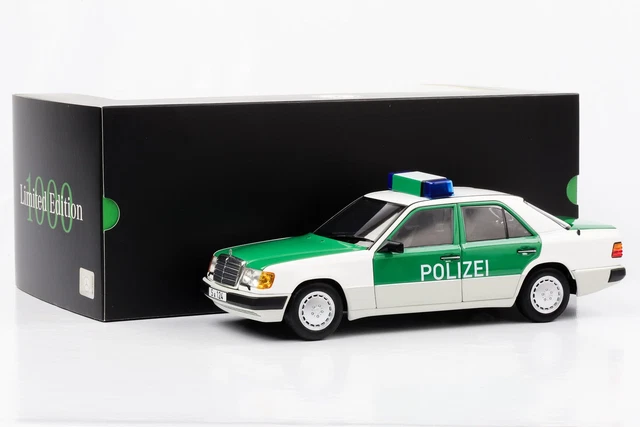 Norev 1:18 Mercedes-Benz 230E (W124) police Année de construction 1989-1993 blanc / vert