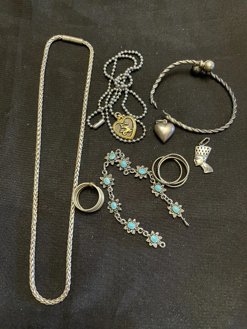 Lot De Bijoux Vintage Fantaisie - Bracelets Colliers - Occasion - Multicolore