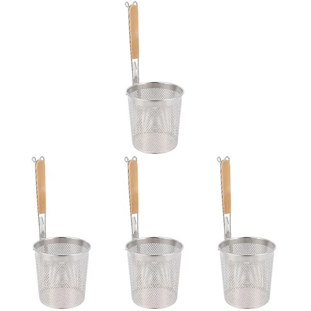 4 Pieces Mesh Pasta Basket Powder Fence Japanese Ramen Deep Fryer Basket