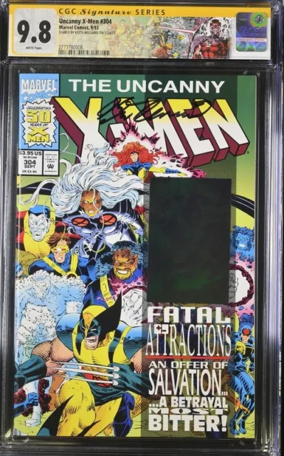 Uncanny X-Men #304 CGC 9.8 SS  Signed by Keith Williams - Magneto Hologram Cover