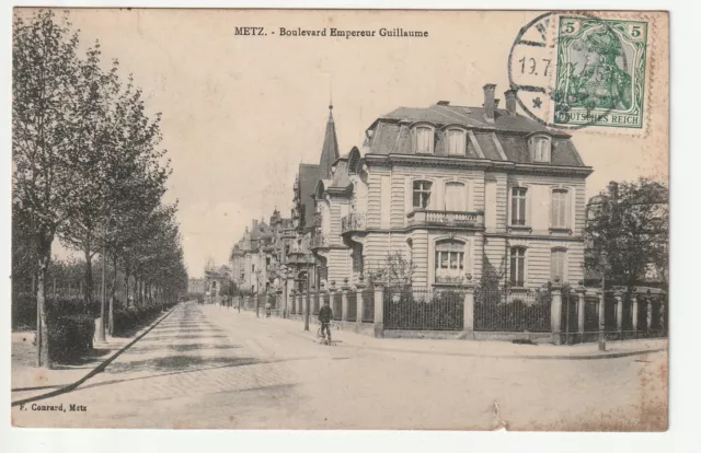 METZ - Moselle - CPA 57 - Rues - le boulevard Empereur Guillaume
