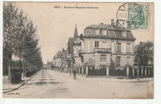 METZ - Moselle - CPA 57 - streets - le boulevard Emperor Guillaume