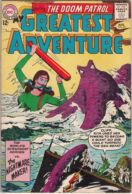 My Greatest Adventure #81, Second appearance Doom Patrol, 1963 VF-