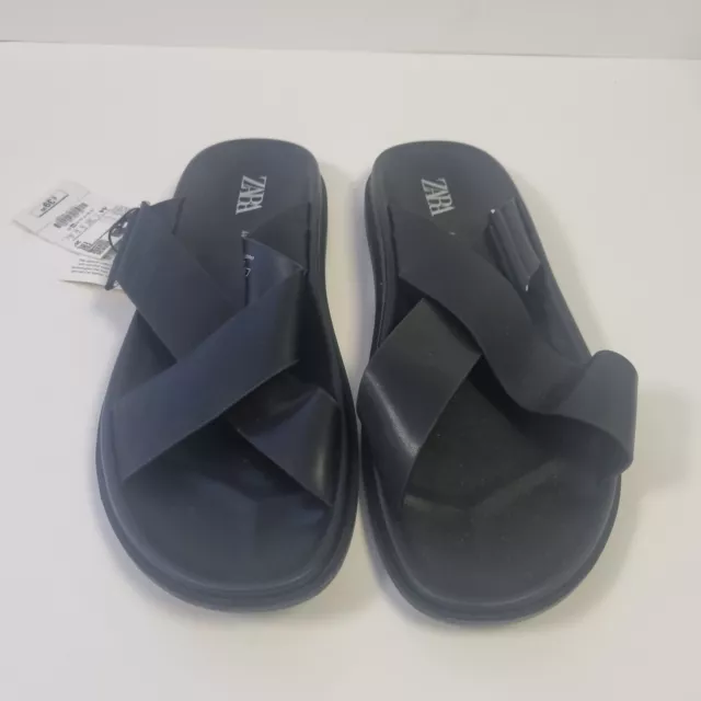 Zara Black Sandals - Size 10 UK
