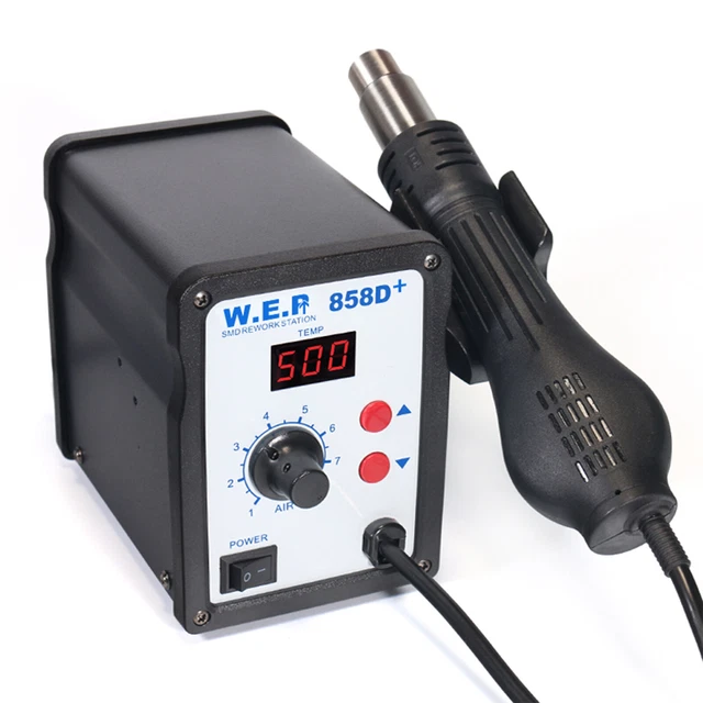 858D SMD Hot Air Rework Station 700WA HeißLuft LöTstation Solder Soldering LöTen