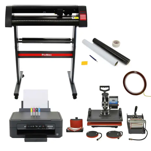 Vinyl Cutter Sublimation Printer 5 in 1 Heat Press T Shirt Transfer Digital