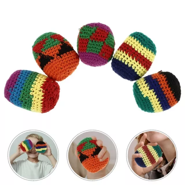 3Pcs Random Color Knitted Bean Bags Mini Woolen Yarn Sandbag  Funny Game