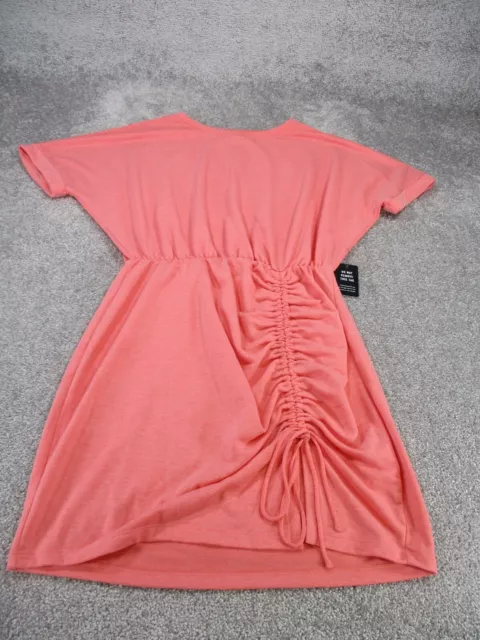 Express Dress Womens Medium Cinched Tie T-Shirt Dress Pink NEW