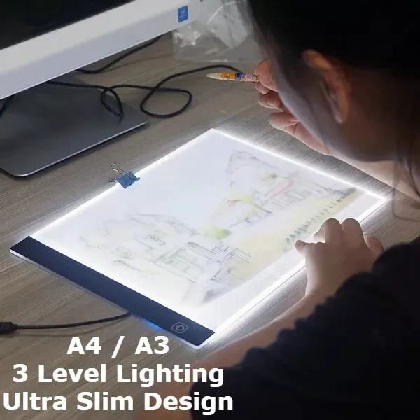 A3 A4 LED Light Tracing Drawing Board Box Stencil Tattoo Copy Artist Craft Gift