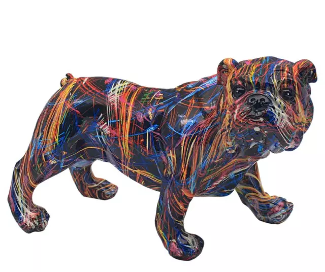 Supernova Graffiti Style Bulldog Figurine | Resin Individual Ornament