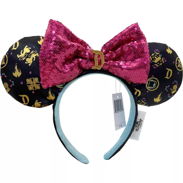 Red Sequins Bow Minnie Ears Mickey Mouse Dis ney- Parks Ears Black Headband Ears