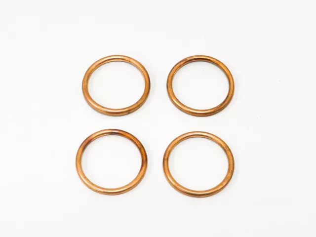 4x Exhaust Copper Gaskets For Yamaha XJ6-N Diversion (Naked) (No ABS) 2009-2016