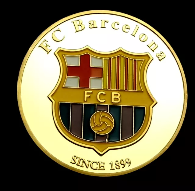 Messi FC Barcelona Gold Coin Autograph Saudi Arabia Leo Football Soccer Sport US 2