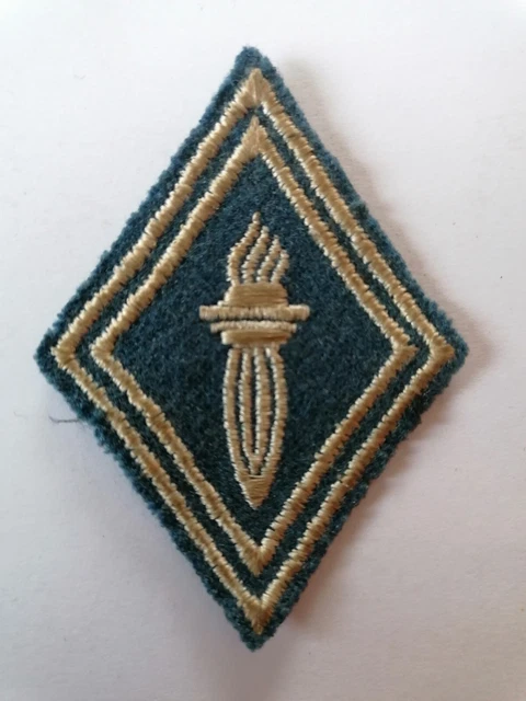 Insigne Transmission Armée Française 1945 – Losange Tissu Grenade Neuf