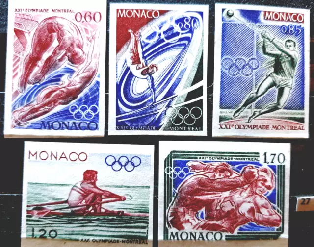 Monaco 1976 imperf - Full Olympics - MNH - YT €70.00+