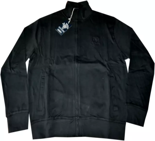 MAGLIA FELPA UOMO M L XL XXL 3XL giacca zip nero cotone Be Board 100% cotone