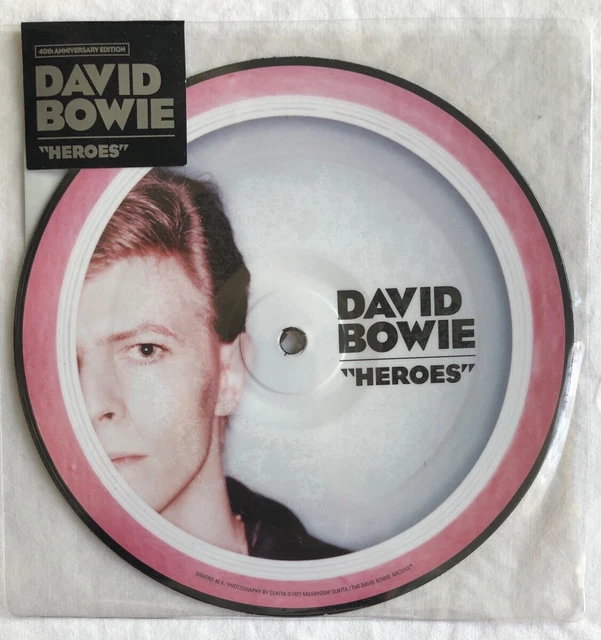 DAVID BOWIE -HEROES- Rare UK 40th Anniversary Picture Disc/Vinyl Record ...