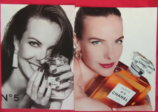 2 x Publicité de presse: Parfum N°5 de CHANEL Carole BOUQUET 1993 & 1996