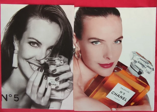 2 x Publicité de presse: Parfum N°5 de CHANEL Carole BOUQUET 1993 & 1996