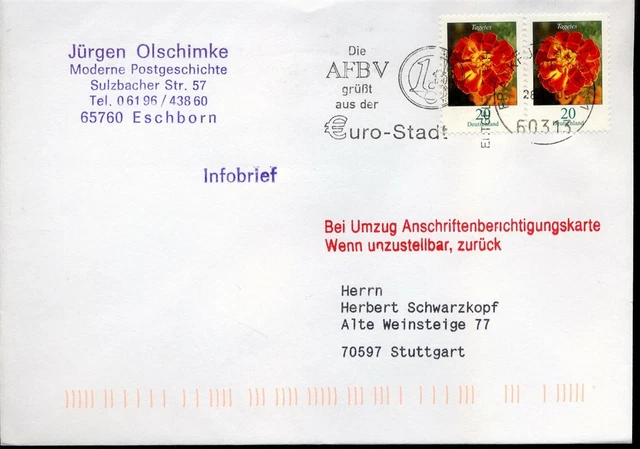 431027) DS Blumen MeF 20 C Tagetes (Paar), Infobrief 2005, Nr. 2471