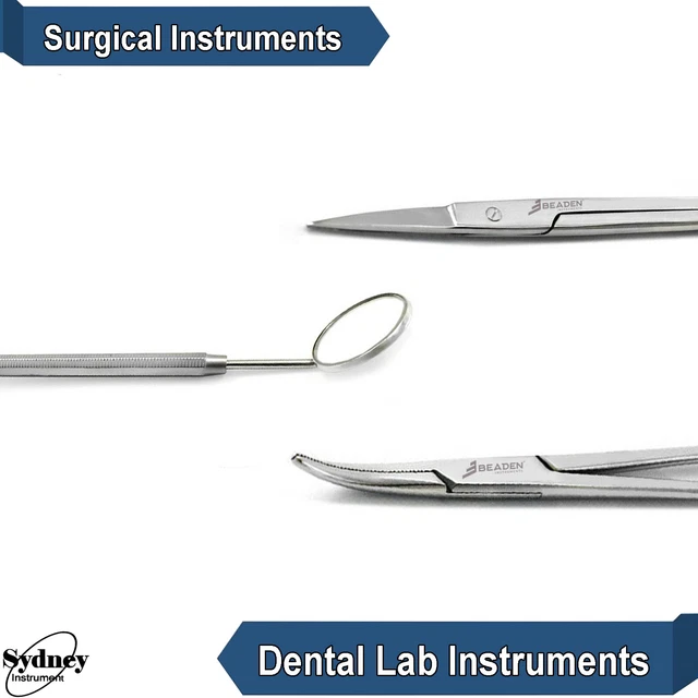 Beaden Surgical Dental Iris Scissors - Straight & Curved, Tungsten Carbide, Sharp/Sharp - Tissues, Sutures