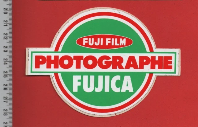 Sticker Vintage Original Fuji Film - Autocollant Publicitaire Des Années 80