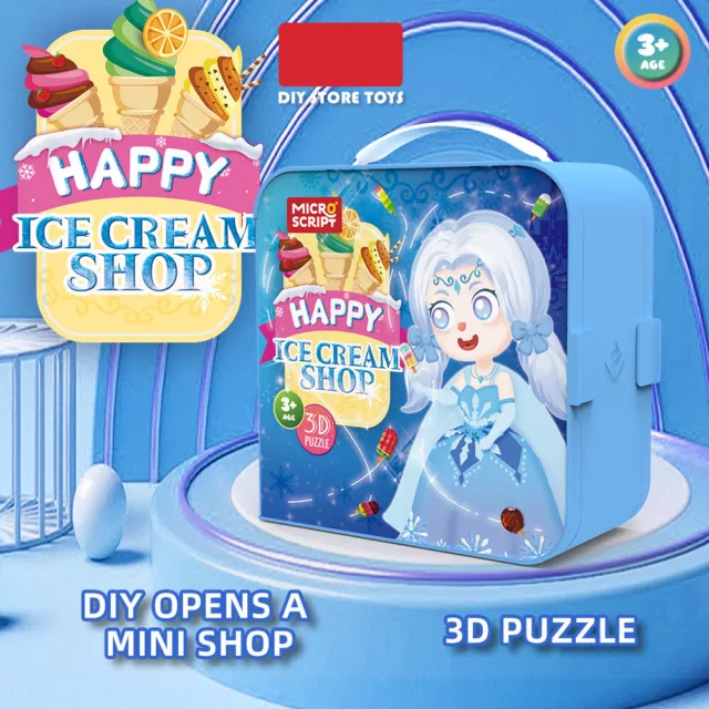 Livre de puzzle 3D pour enfants et ensemble de jouets DIY Ice  Shop M1I9