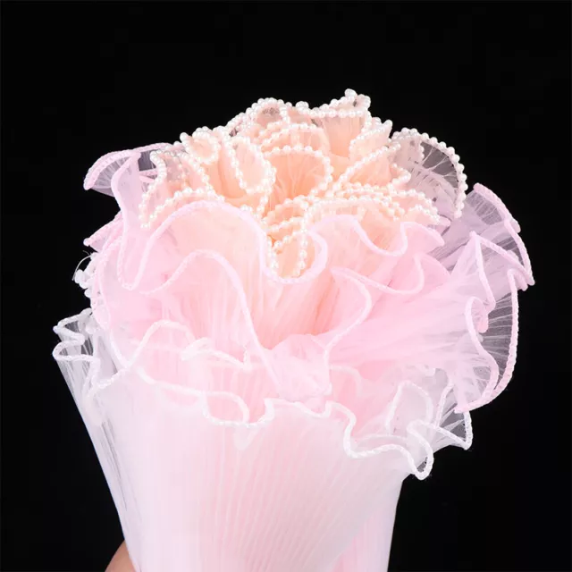 28cmx4m Flower Wrapping Paper Wave Yarn Florist Bouquet Packaging Lace Mesh