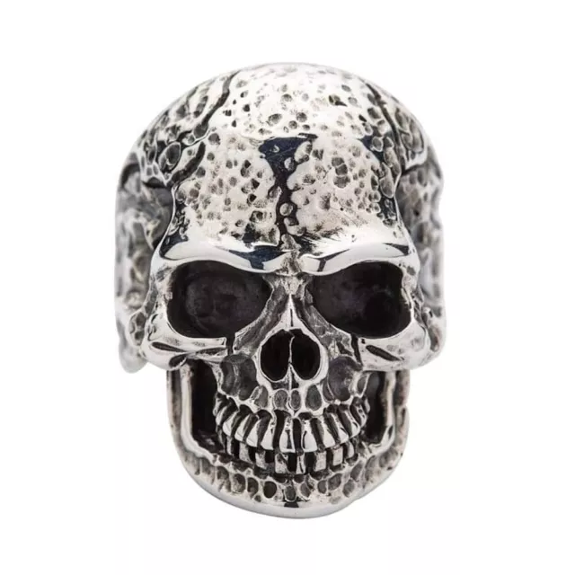 Sterling Silver Tough Men Skull Ring