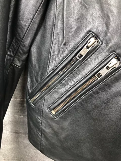 Women's Muubaa Leather Biker Jacket size M 3