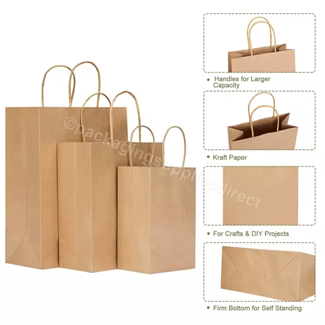 Paper Kraft Bags 110Gsm With Twisted Handle Shopping Gift Party Bags