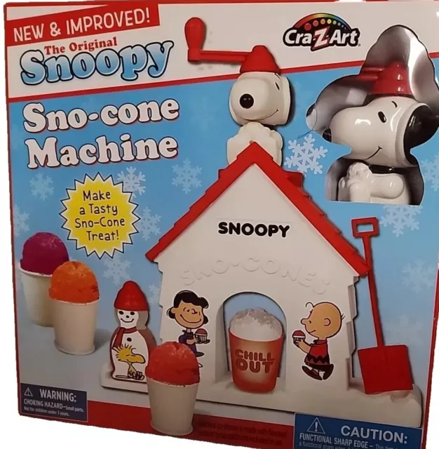 Original Snoopy Snow Cone Sno-Cone Machine Maker Peanuts Classic Reproduction