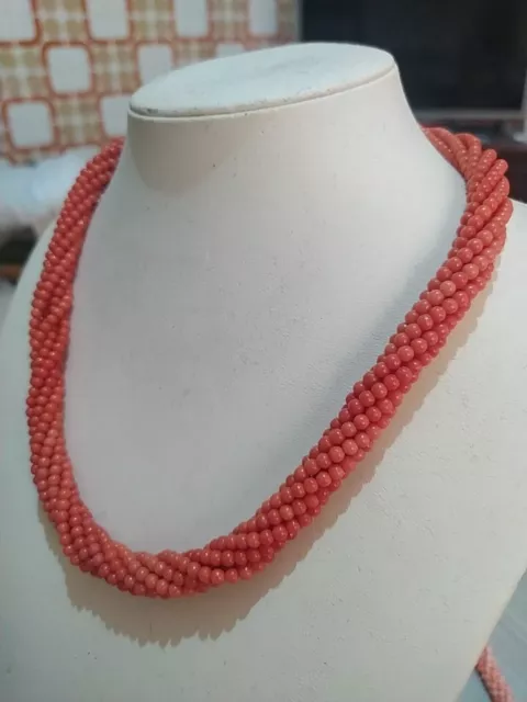 Collana Torchon Corallo Rosso