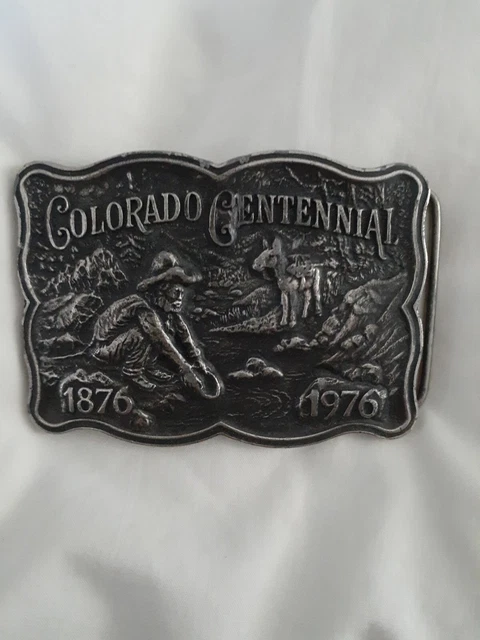 Wyoming Centennial Denver Belt Co. Belt Buckle #85/1000 Vtg 1976 Siskiyou 880985 Wyoming Centennial Belt Buckle | eBay main image 4