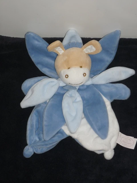 DOUDOU et COMPAGNIE marionnette âne pétale bleu COM 9
