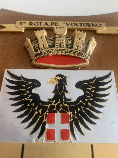 CREST MILITARE scudo legno vintage 3 Gruppo Missili Volturno