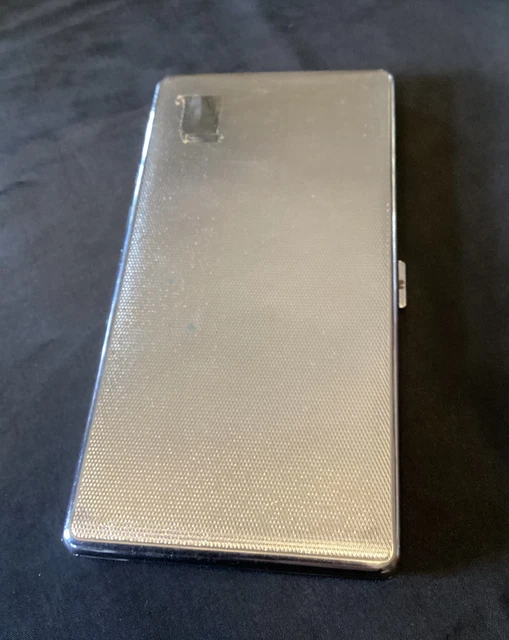 sylva chrome cigarette case Emu Brand Sylva-Chrome Size 20 UK Empty cartouche 9x17cm Vintage VINTAGE EARLY MID-CENTURY Art Deco