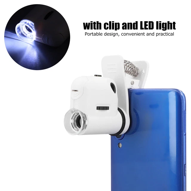 Lente D'ingrandimento 55X Con Clip Lente D'ingrandimento Tascabile Con Luce LED