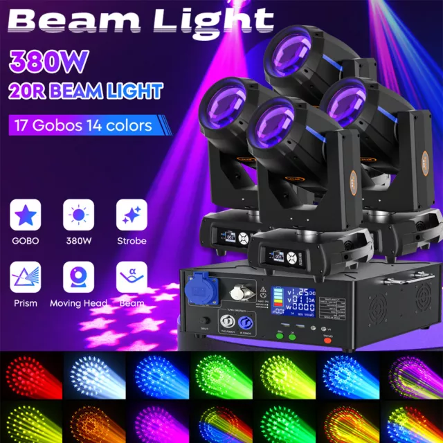 380W Moving Head DMX Scheinwerfer 20R Beam 17 Gobos 16 Prisma Disco Bühnenlicht