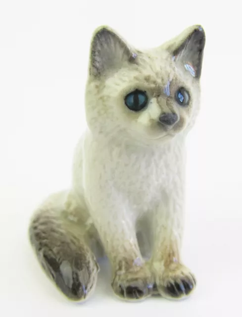 Miniature Porcelain Seal Point Ragdoll Cat figurine Small Approx 2.8cm High