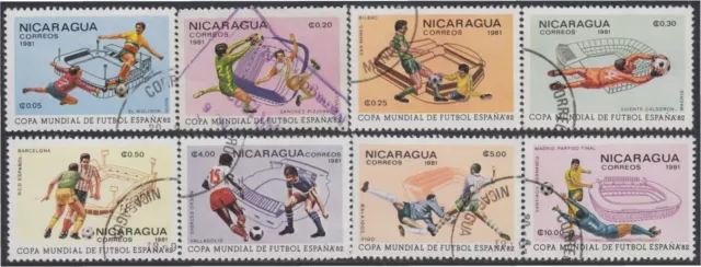 Nicaragua 1145/52 1981 Spanien 82 World Cup Von Fußball Gebraucht