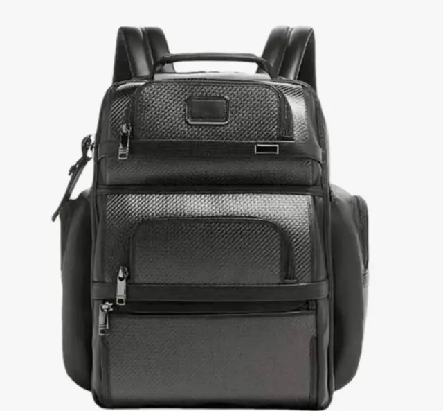 TUMI Alpha 3 Carbon Leather Backpack Model:2603579 From Japan NEW