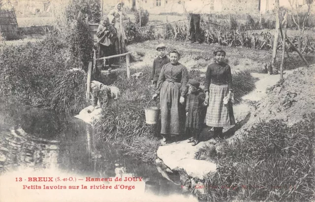 CPA 91 BREUX / HAMEAU DE JOUY / PETITS LAVOIRS SUR LA RIVIERE ORGE / cpa rare